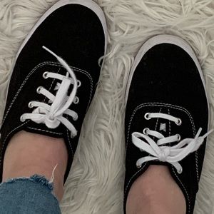Black low-top Keds